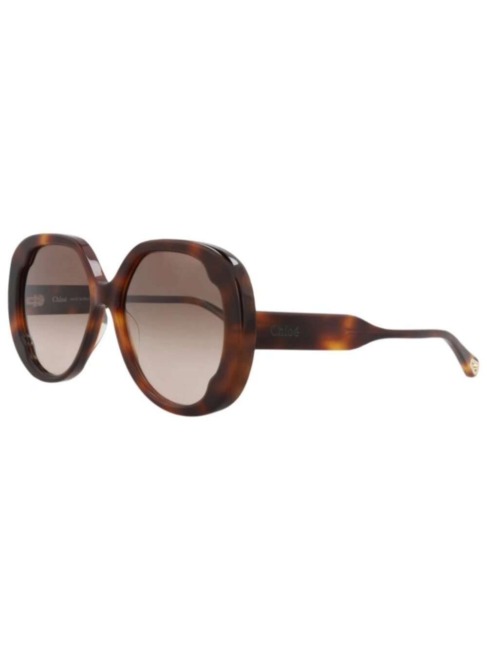 New Chloé Women's Eyeglasses Round Oval Havana Havana Brown